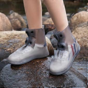 Waterproof Shoe Covers Reusable Rain Overshoes Non Slip Durable Silicone for Men and Women Grey XL