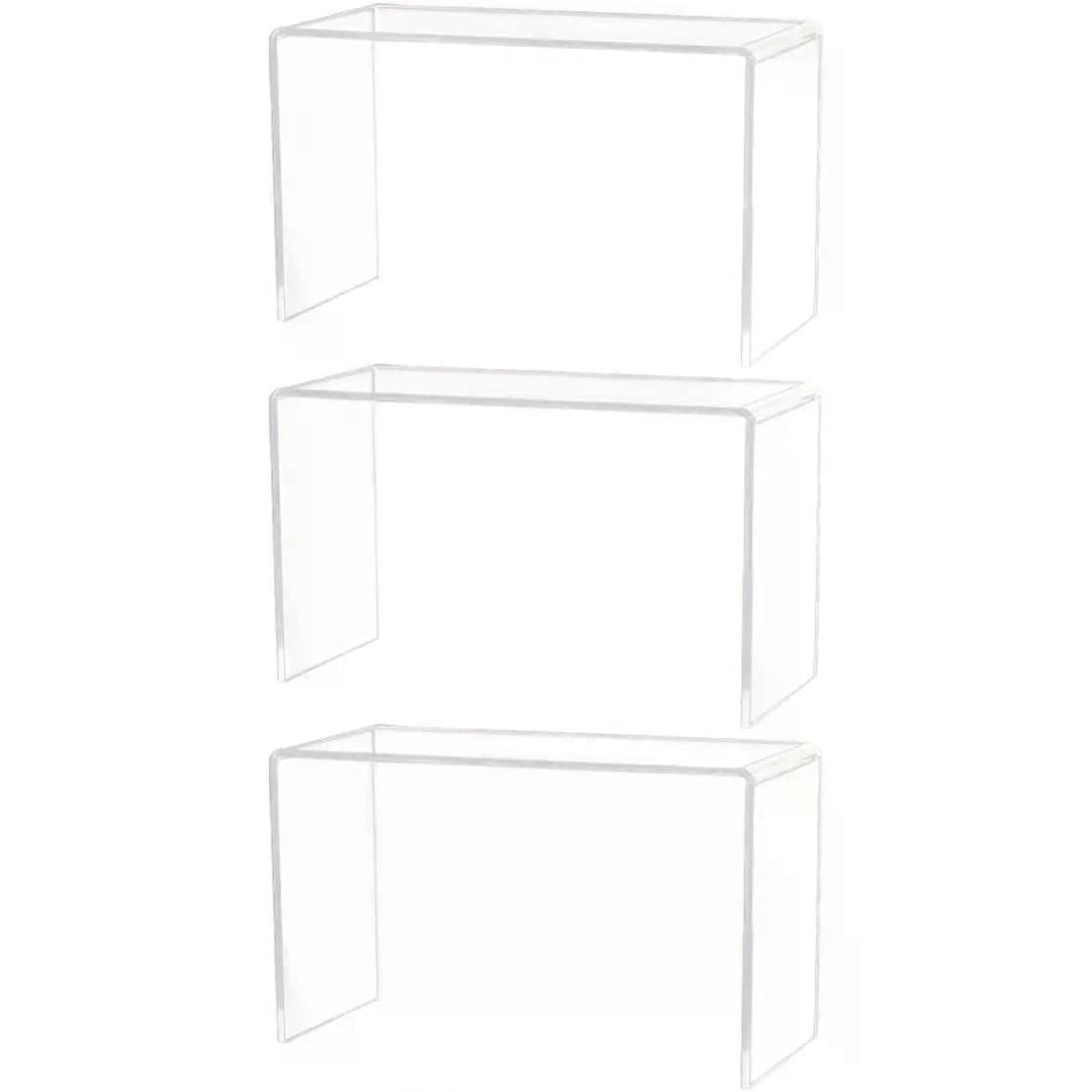 3pcs Acrylic Shoe Display Riser, U Shaped Stand