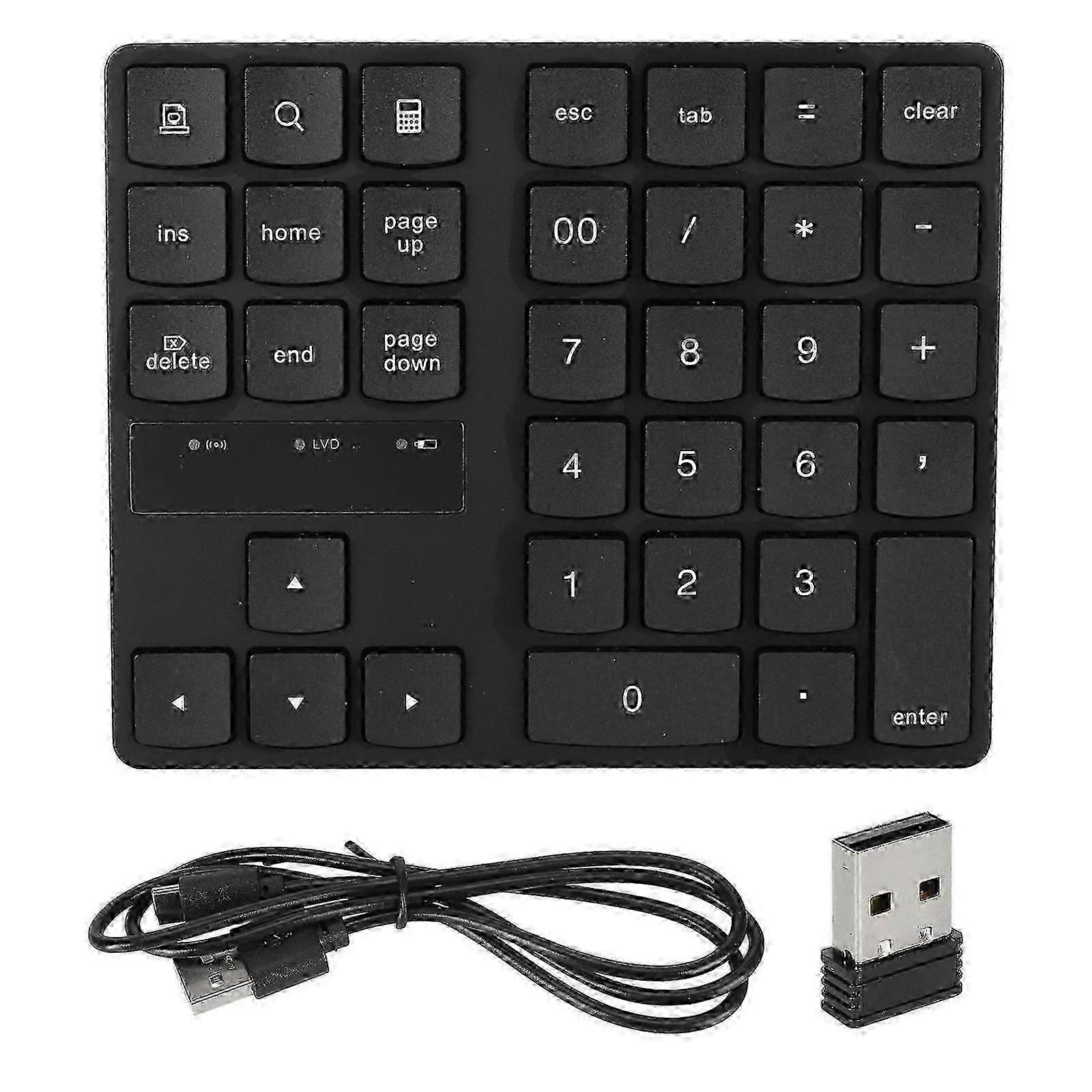 Wireless 35-Key Ergonomic Number Pad