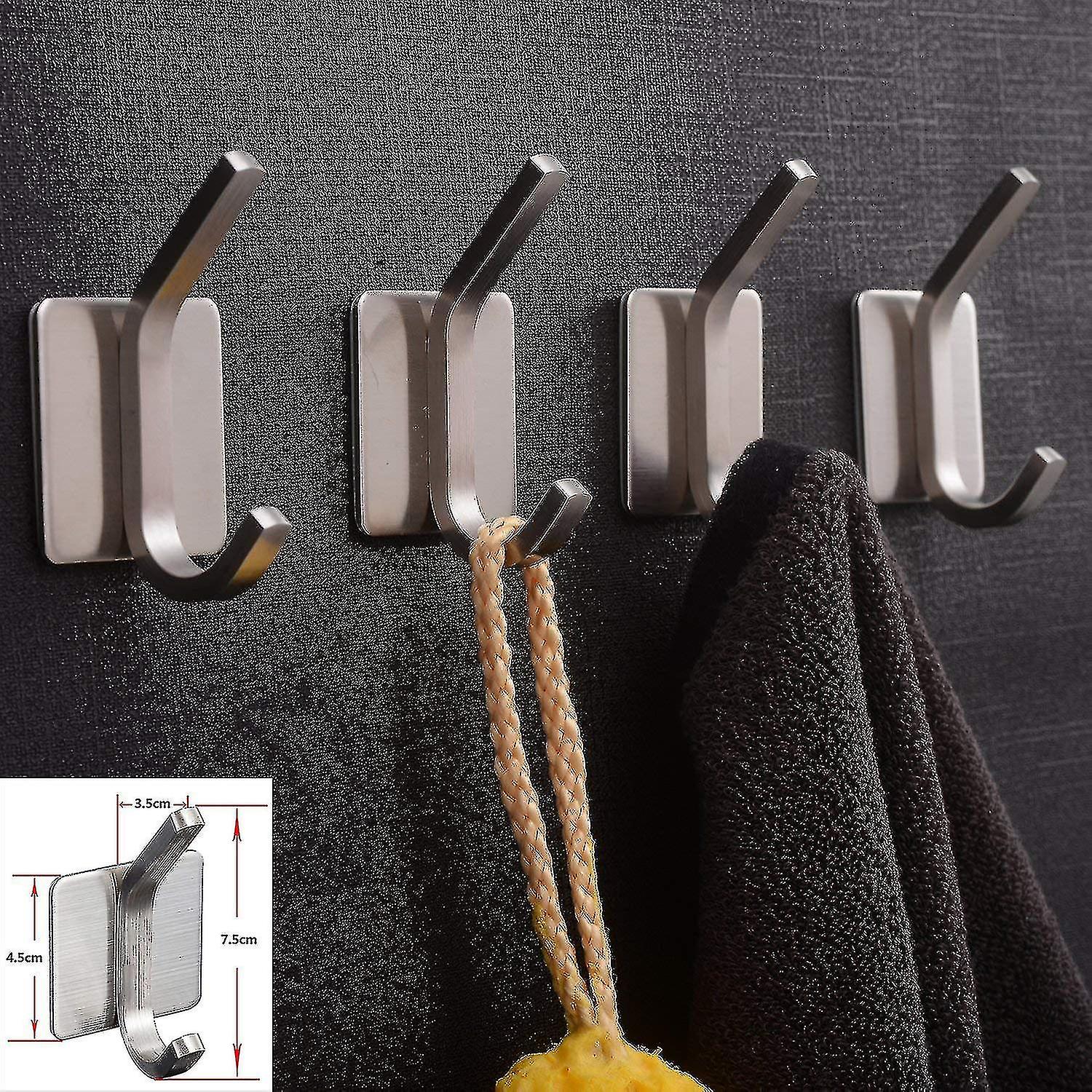 Towel Hook,3m Hooks ,adhesive Hooks Bathroom, Self Adhesive Coat Hook