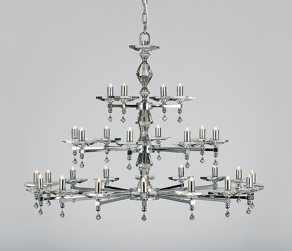 Impex Capri Optic Glass 28 Arm Chandelier