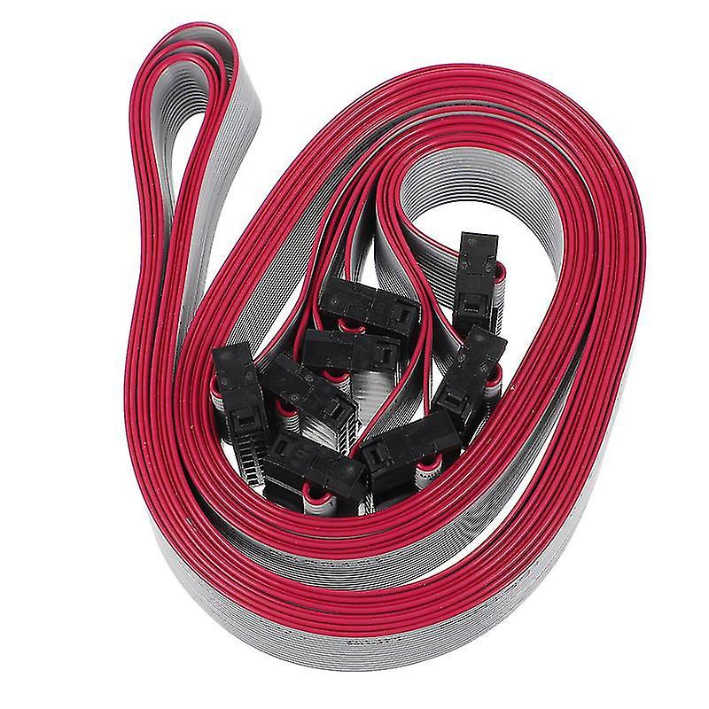 100X2cm Light Grey Wire Terminals & Connectors 4pcs Idc Connector Gray Wire 16 Pin Flexible Flat Rib