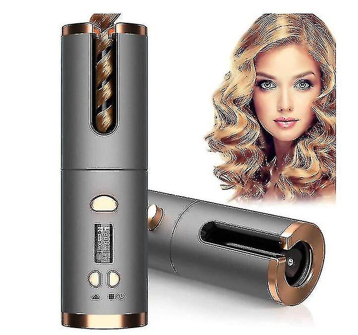 Venalisa Wireless Automatic Hair Curler Rechargeable Rotating Curling Iron Led Display Temperature Adjustable Hair Rollers Styling Tools