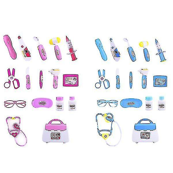 المحمولة الأطفال طبيب لعبة مجموعة التظاهر اللعب حقيبة ألعاب الأطفال الأطفال عيد ميلاد عطلة هدية