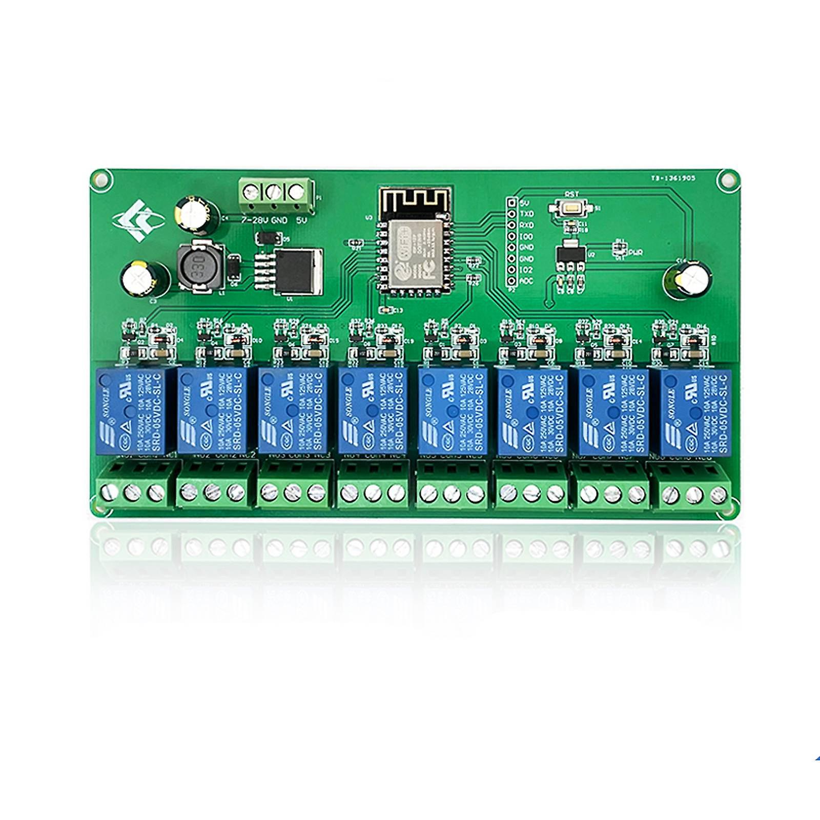 Esp8266 8 Channel Wifi Relay Module Esp-12f Development Board Dc 5v / Dc 7-28v Welding Tool Kits
