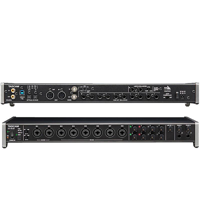 Tascam Us-20x20 Professional Sound Card Decoder Mixer Anchor Live Usb 57db Mic Preamp Gain Powerful Dsp Mixer
