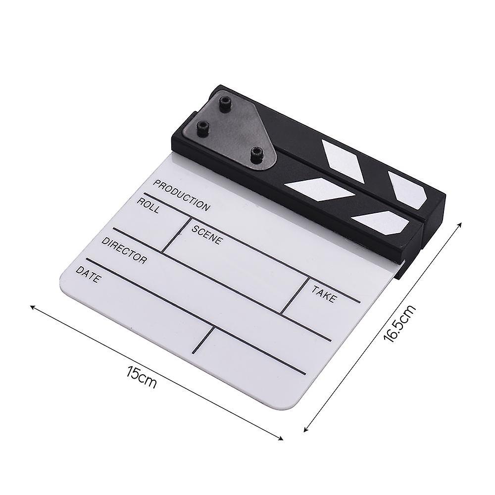 Clap en acrylique de taille compacte effaçable à sec pour télévision, film, réalisateur, scène d'action, ardoise