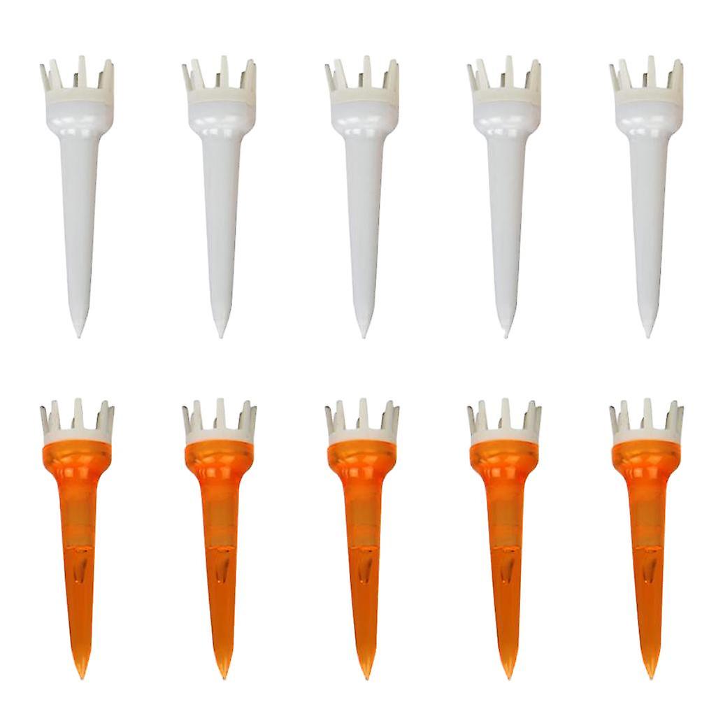 10pcs Premium PE Plastic Golf Tees Crown Claw Tee Replacement Assorted 50mm