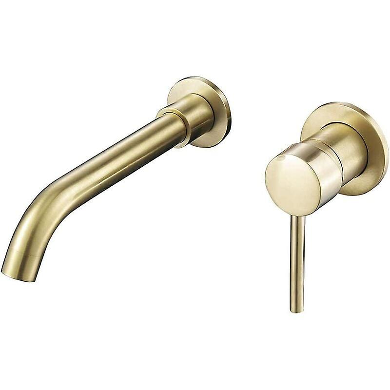 Brushed Gold Recessed Basin Faucet
