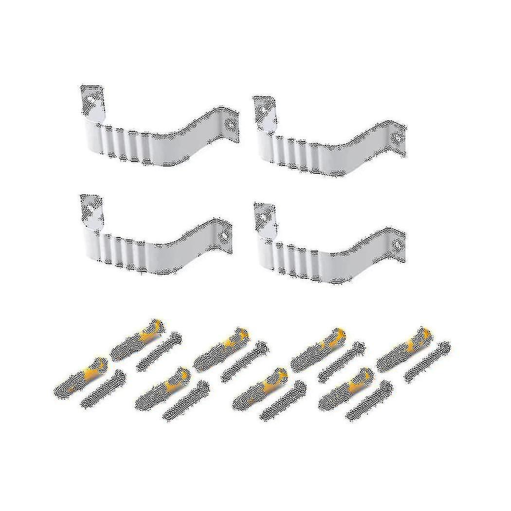 Downspout Adapter Gutter Downspout Strap 3x4 Leader Strap 3x4 (4 Pack) (white)