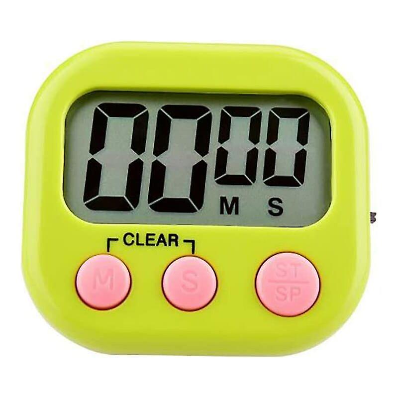 Stopwatch, digital electronic cooking timer with magnetic back and stand alarms, minute countdown, large lcd display, 1