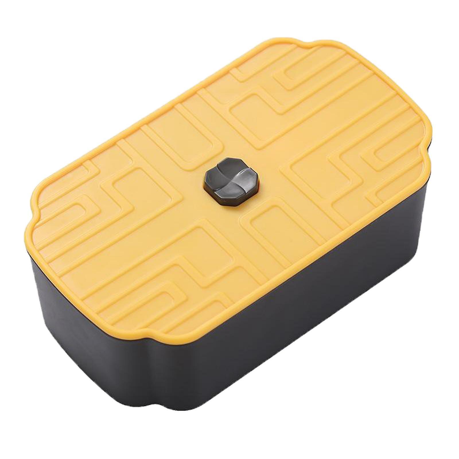 Sewing Storage Box Organizer Thread Measuring Tape Needles Thimble Yellow