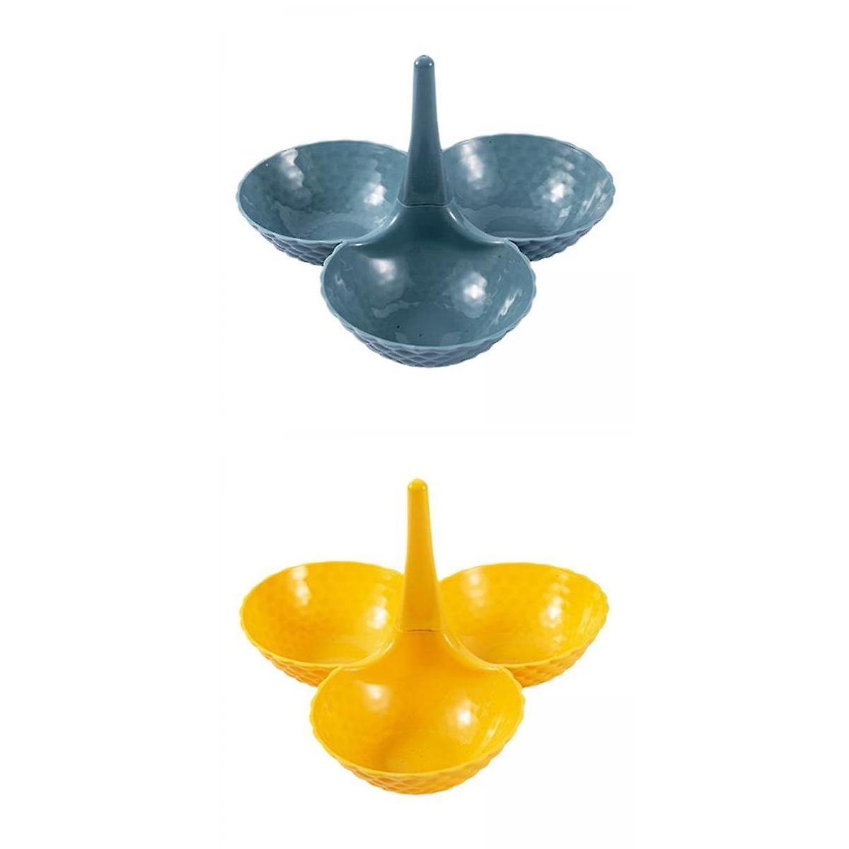 2x overlagt fruktbrett serveringsfat plast for fest hjem