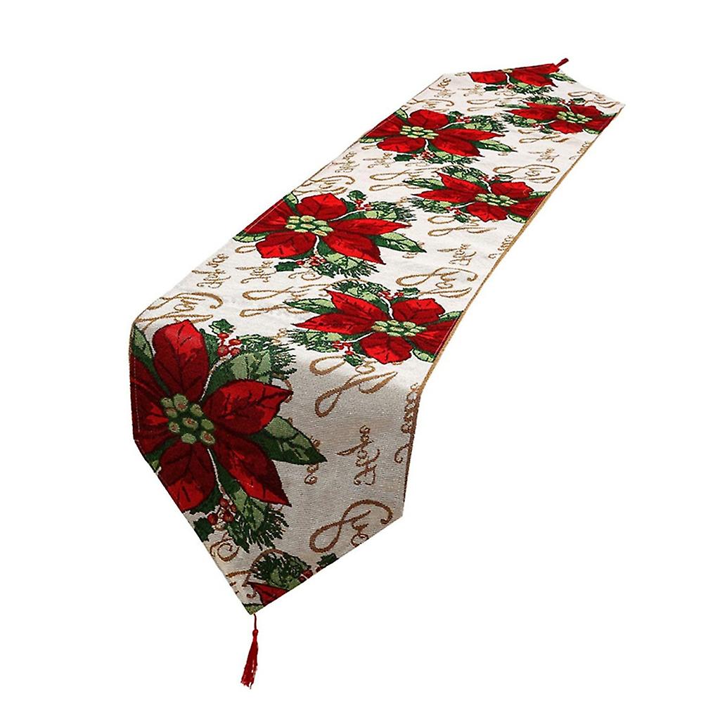 Merry Christmas Table Runner Tablecloth Home Kitchen Dining Table Decoration