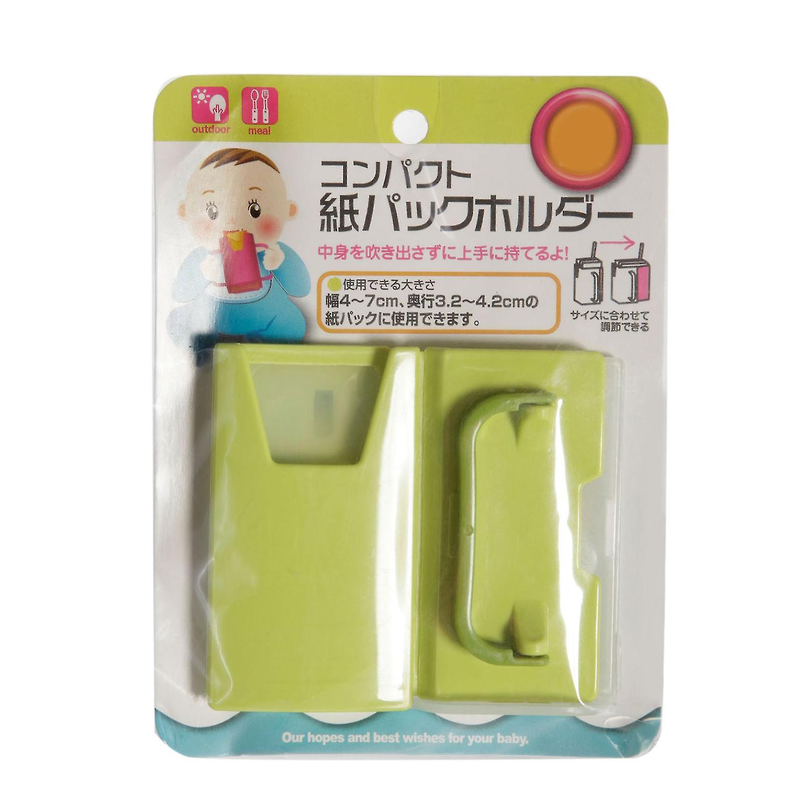 Retractable Milk Box Holder with Convenient Handle, BPA Free, Food Grade Polypropylene, for Home and Outdoor, Green