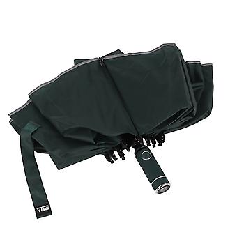 10 Reinforced Bone Reverse Automatic Umbrella Windproof Rain and Sun Protection Umbrella for Traveling Dark Green with LED Lights