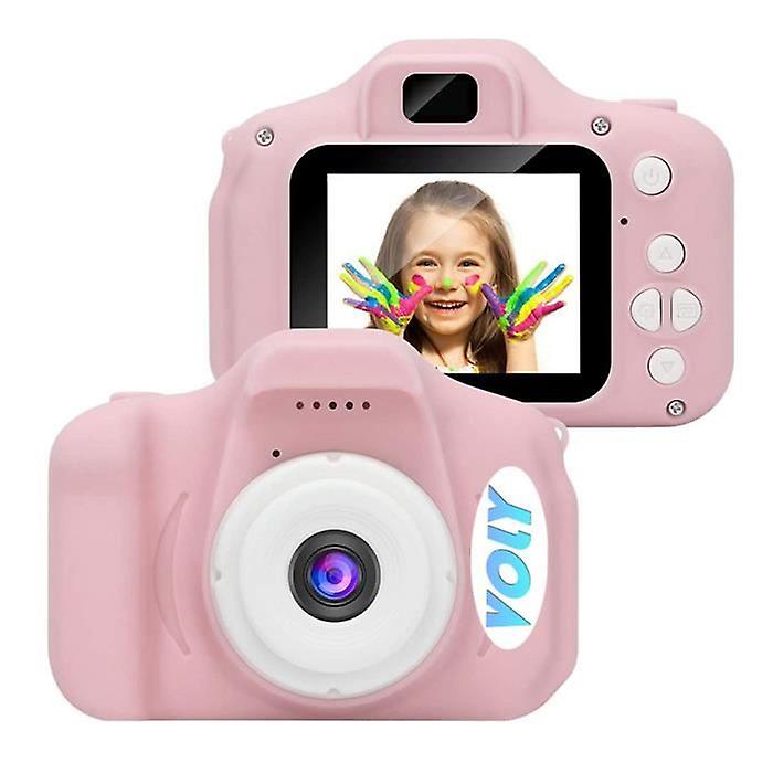 Voly Children's Camera,mini Digital Camera Rechargeable Camcorder Shockproof Photo Video,hd 1080p With 32g Micro Sd Pink