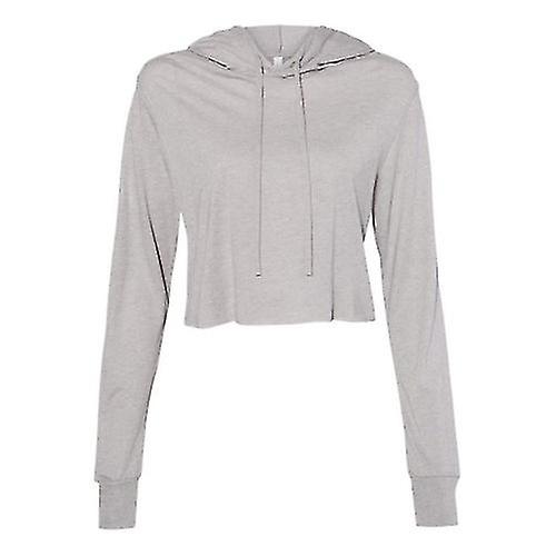 BELLA + CANVAS Womens Triblend Crop Long Sleeve Hoodie