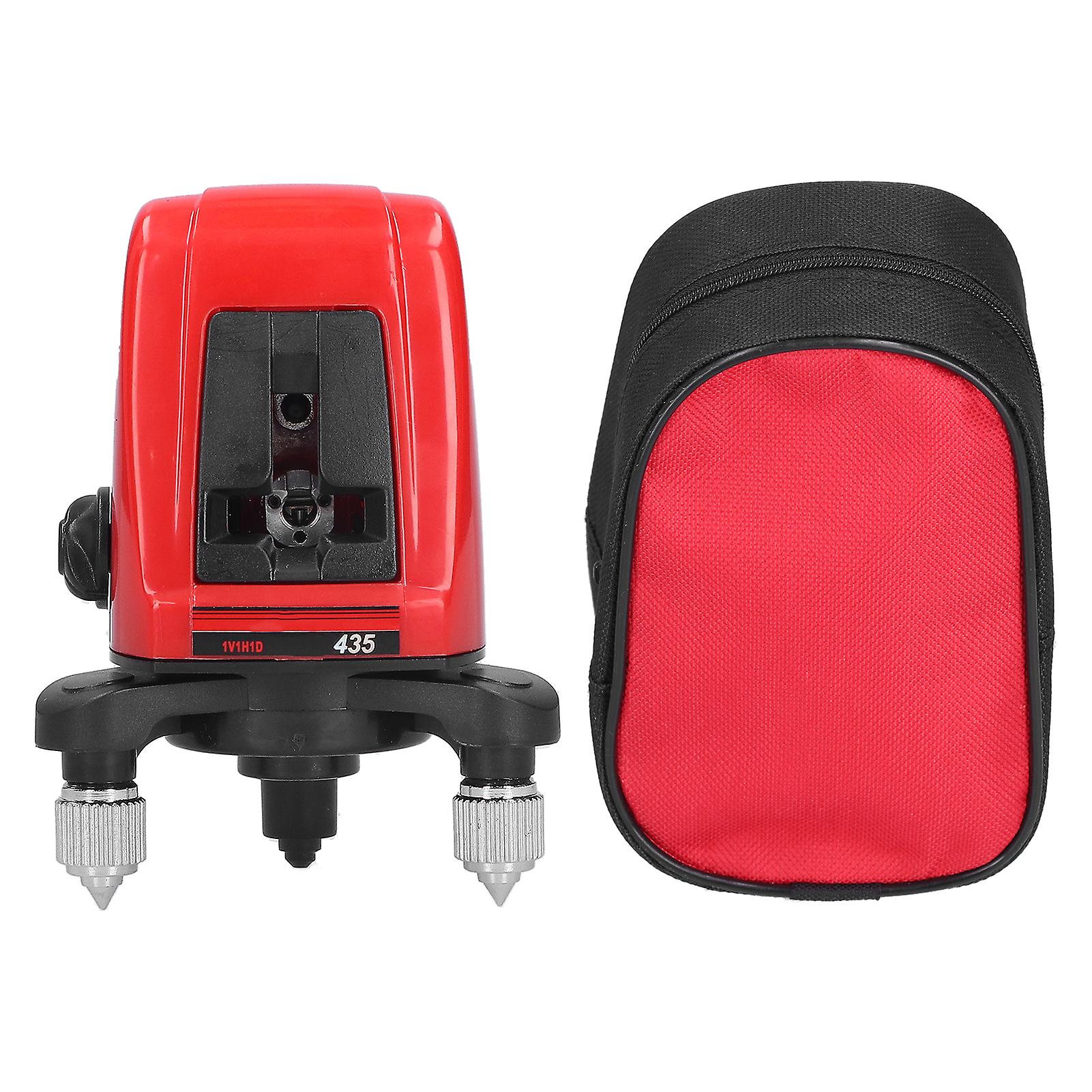 AK435 Portable Laser Line Level 2Line 1 Dots Self Leveling Red Beam Level Measure Tool