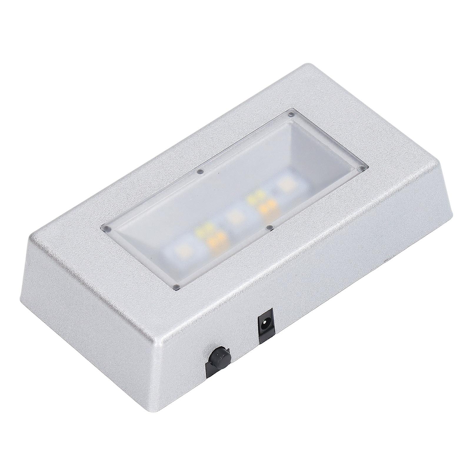 LED Display Base Multi Mode Lighting Silver Rectangular LED Light Display Base with USB Cable for Jewelry Crystals 