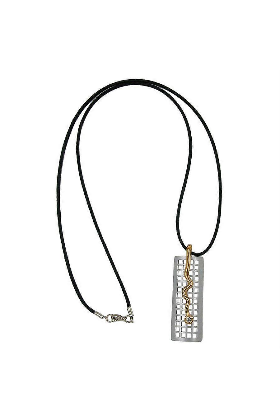 Necklace Grid & Snake Silver-gold 70cm - Gl00429