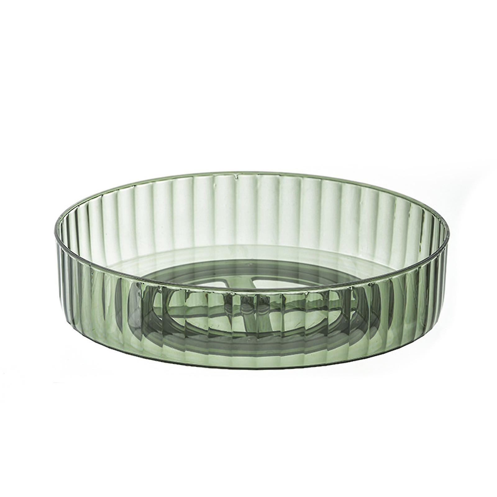 Lazy Susan Drehteller für Schrank Aufbewahrungsbox Organizer für Gewürze Küche Kühlschrank Kreativer fauler transparenter runder Drehteller-hao