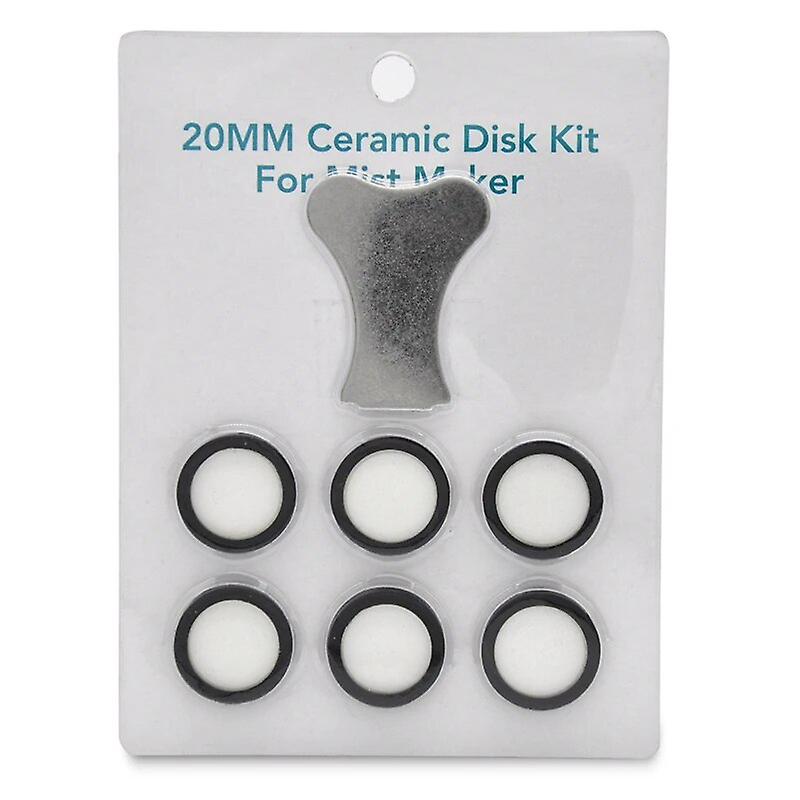 7pcs Mist Maker Maintenance Kit, Ceramic Ceramic Discs Replacement Key Parts Kits for Mist Machine~25271