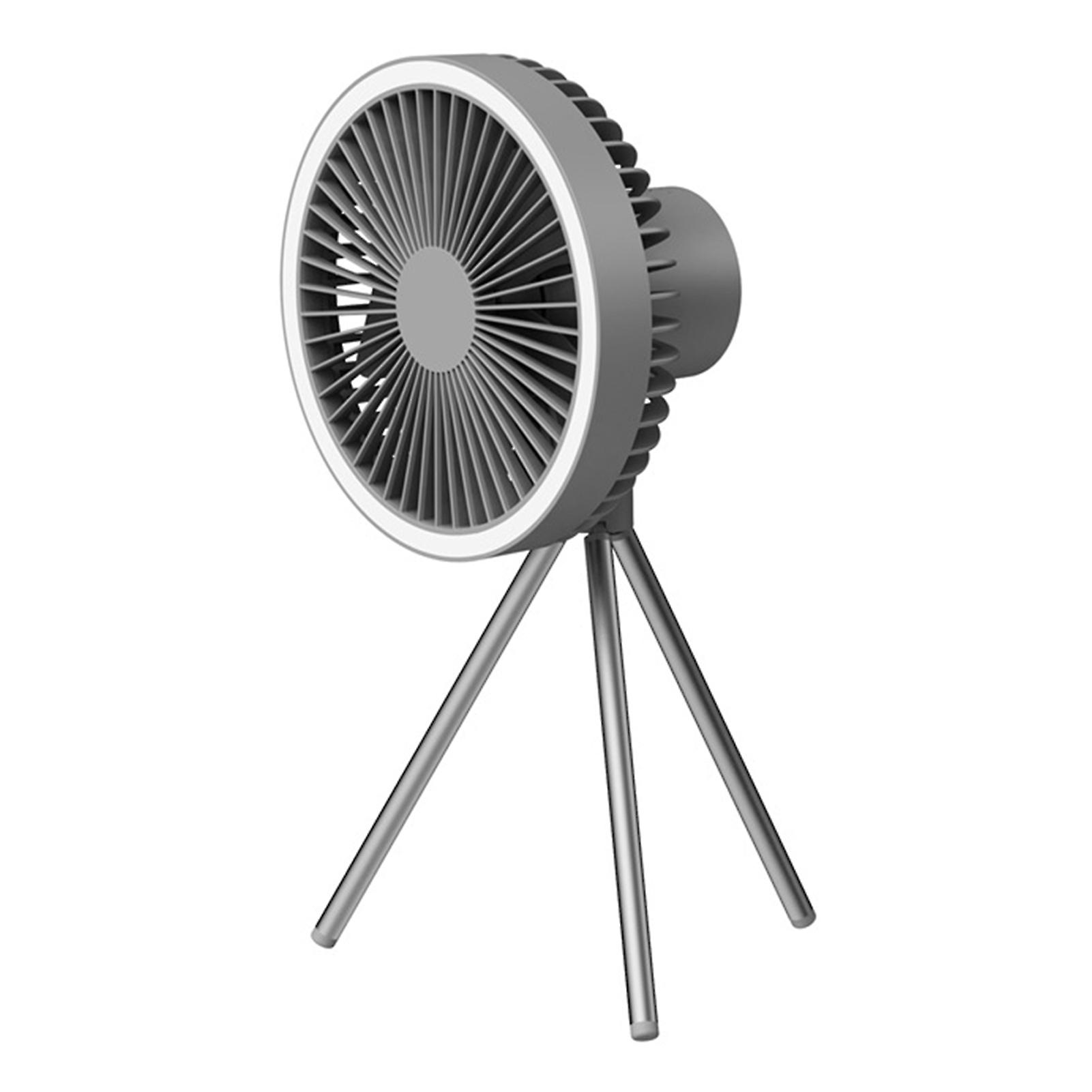 Round Fan Light with Tripod Stand Lightweight Quiet Airs Cooler Fan for Picnic Camping