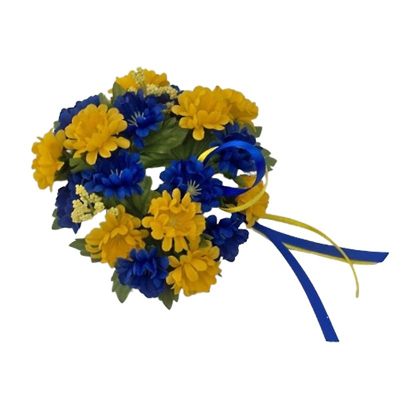 Light cuff for crown candles with flowers