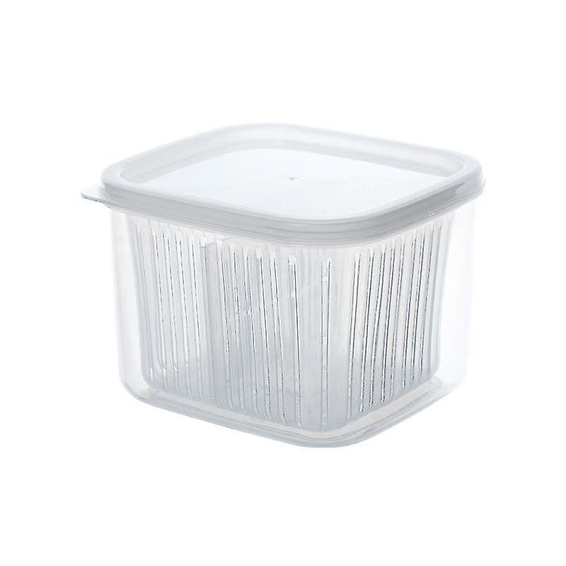 Storage box for the fridge -White-Segmented green flower storage box - fresh asphalt box