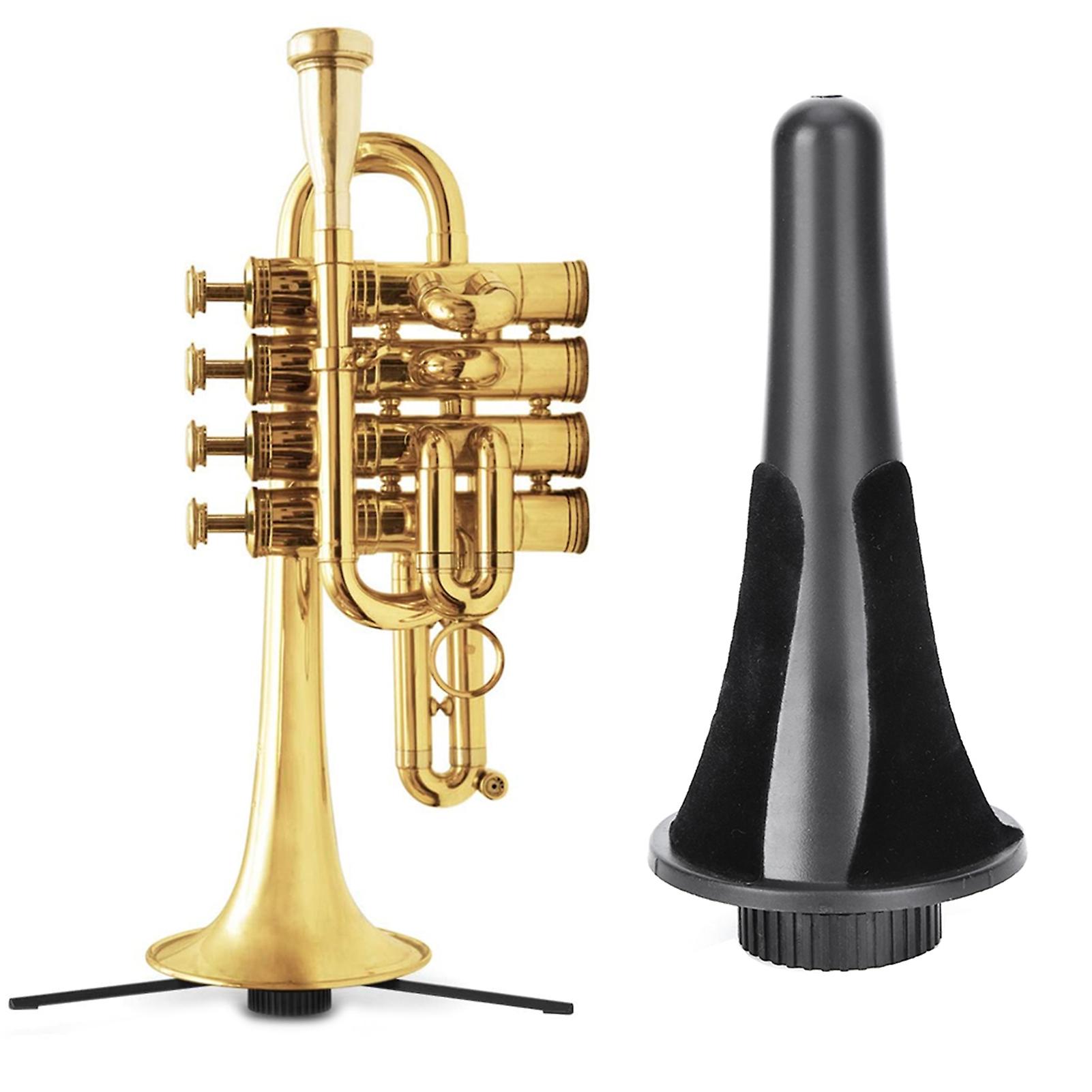 Portable Black Clarinet Stand Foldable Tripod Durable Metal Alloy