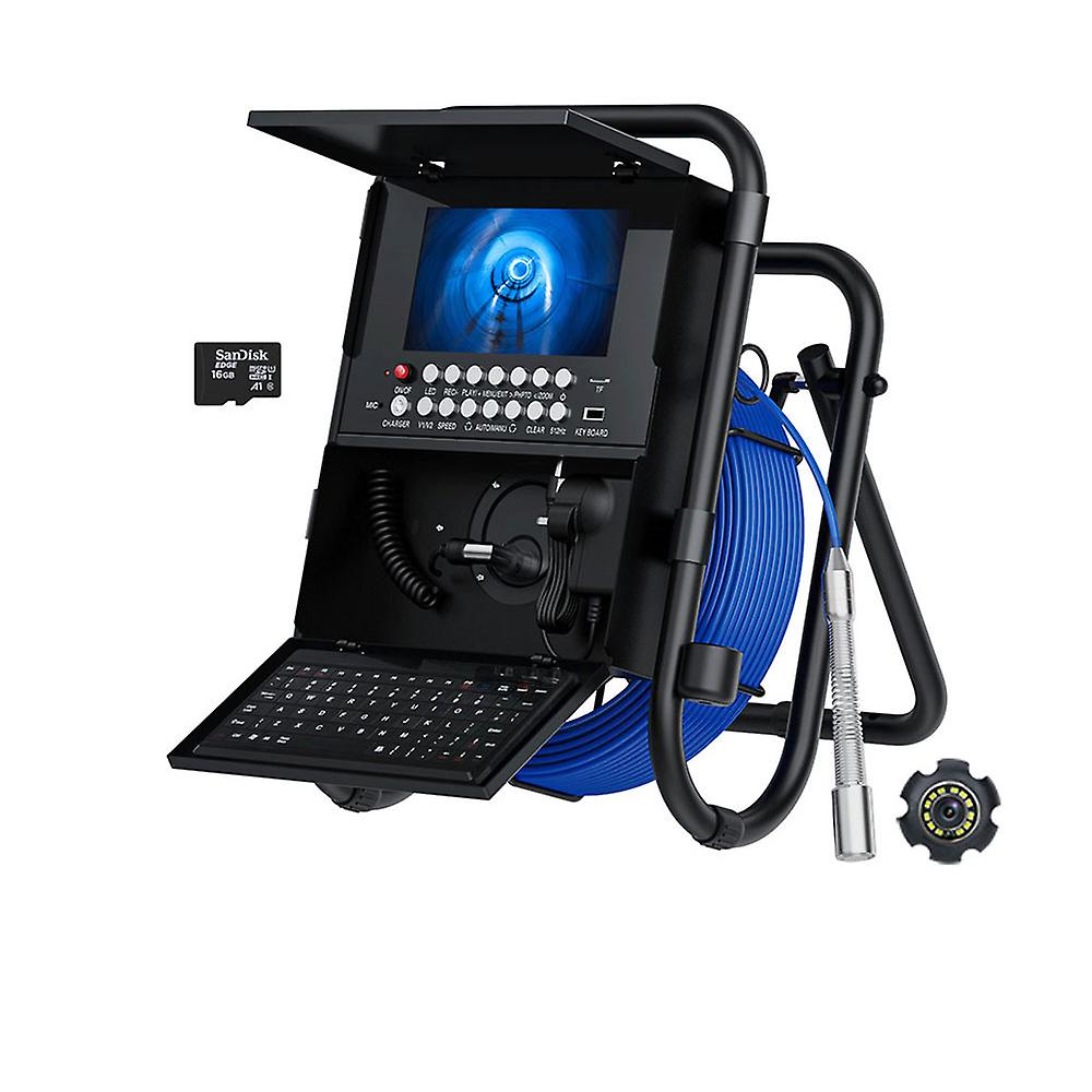 7 Inch IPS Endoscope Sewer Pipe Inspection Camera Video Borescope with Keyboard