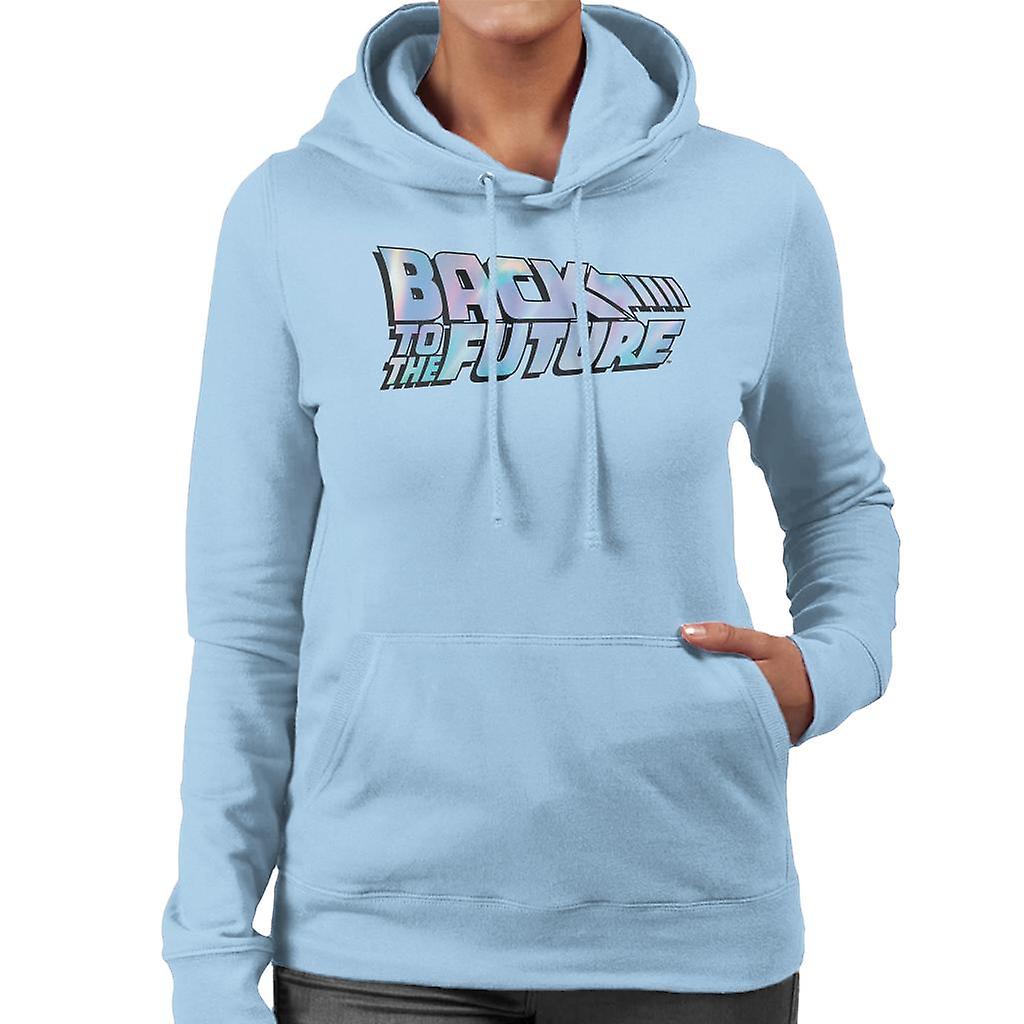 Back to the Future Pink Gradient Logo Women's Hooded Sweatshirt