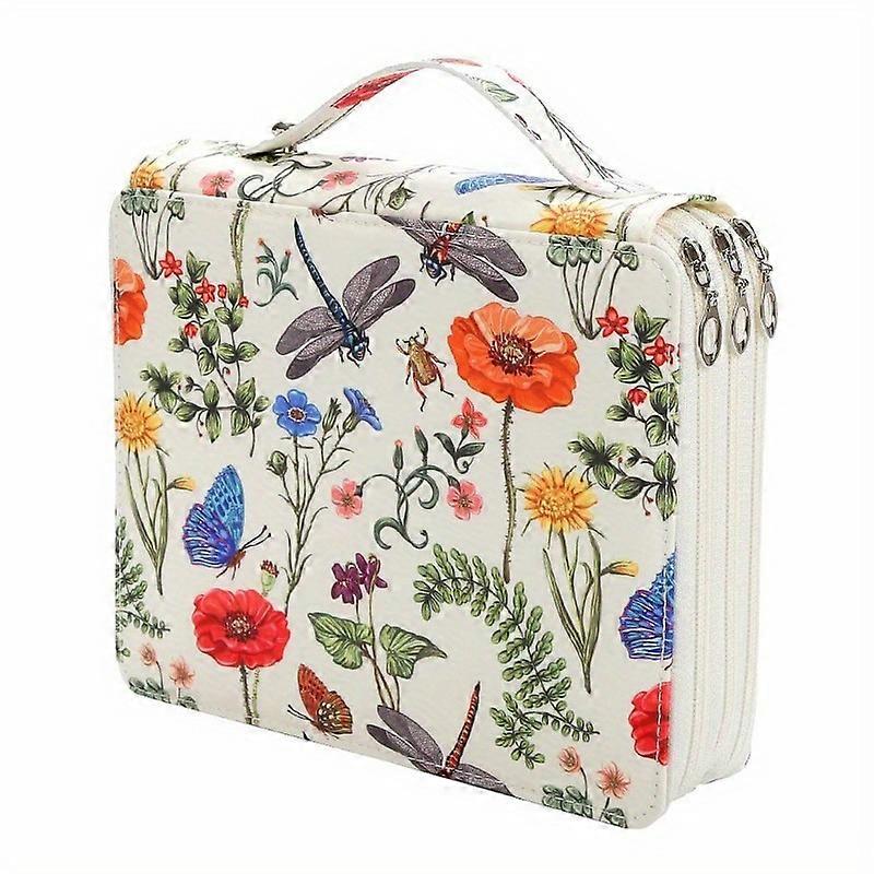 Oxford multi-layer Pencil Folder For 124 Pencils Make-up Brush Bag Pencil Organiser Stationary Pencil Bag with Large Capacity