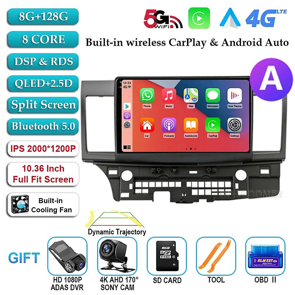 Android 13 Car Radio For Mitsubishi Lancer 10 Cy 2007-2012 Multimedia Video Player 4g Bt Navigation Wireless Carplay Auto Stereo