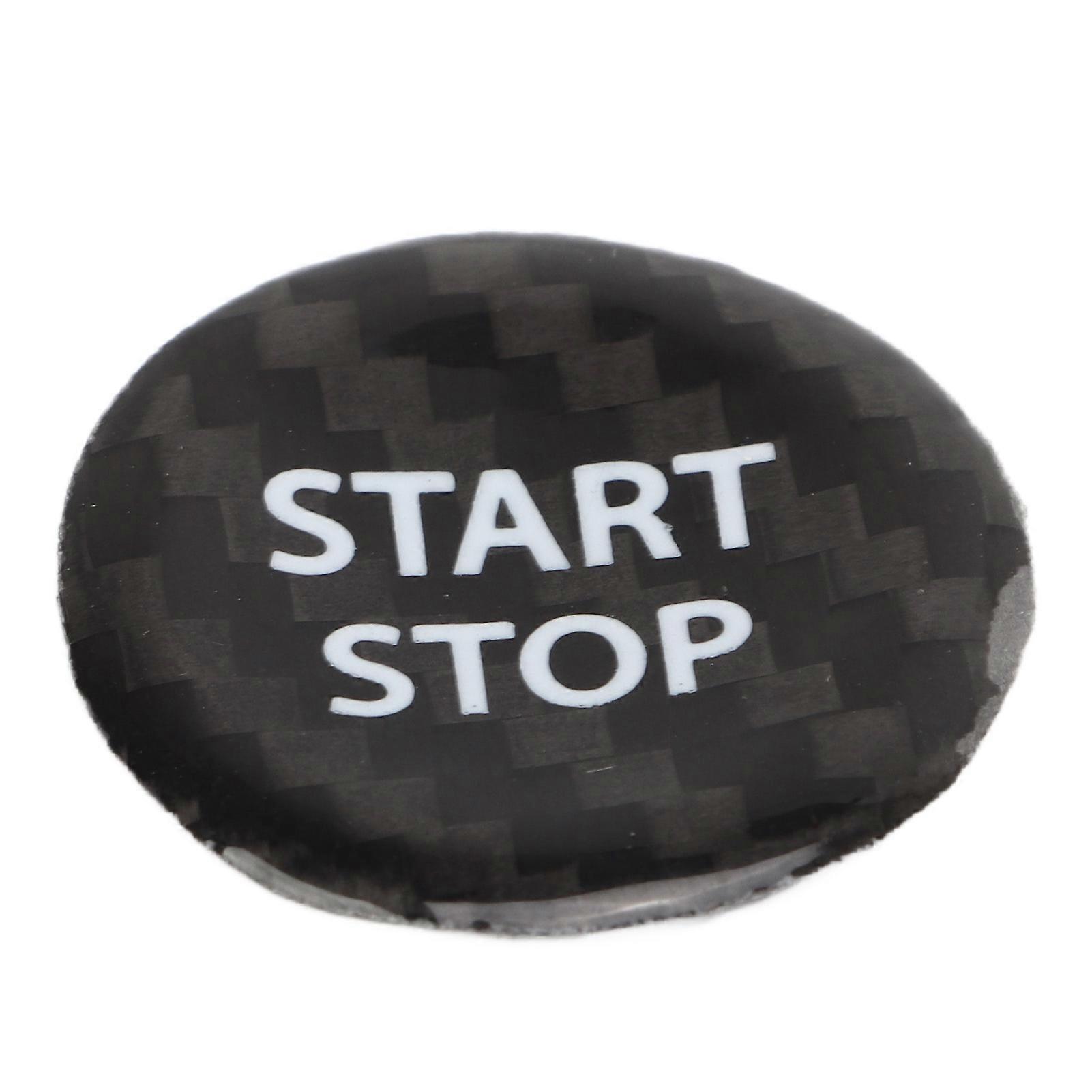Couvercle de bouton de démarrage en fibre de carbone Couvercle de bouton d’allumage de remplacement pour GTR R35 2008 ?2016 Noir