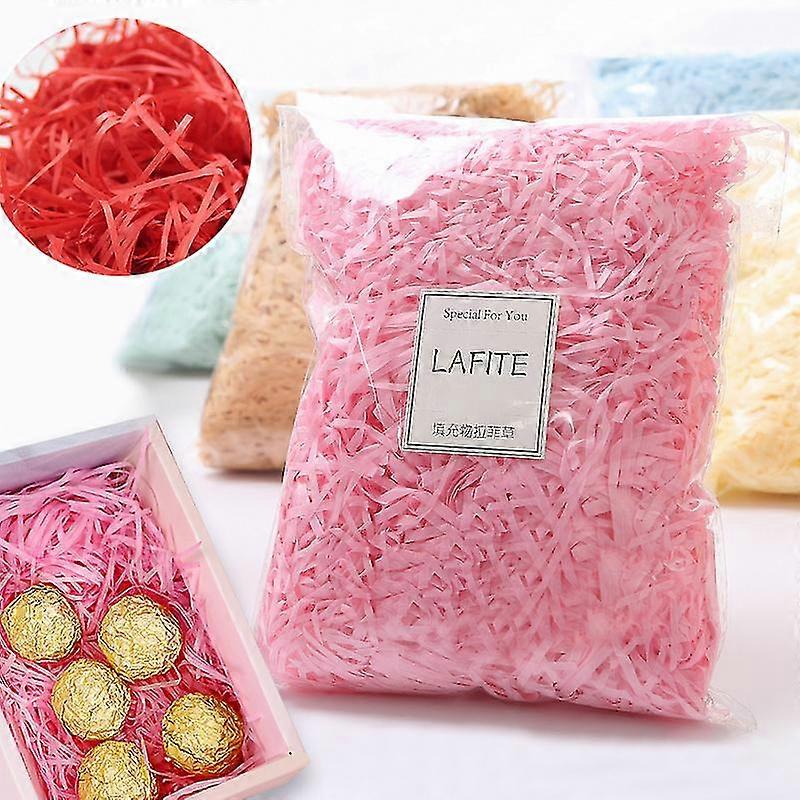 Diy Coloré Déchiqueté Crinkle Paper Raffia Candy Boxes Mariage Mariage Décoration De La fête Emballage Cadeau Matériau de remplissage