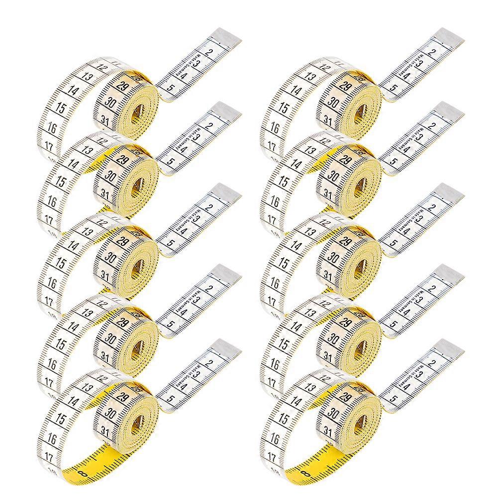 10 Pcs Tape Measure PU Material Soft Measuring Ruler 150cm/60in for Multiple Purposes