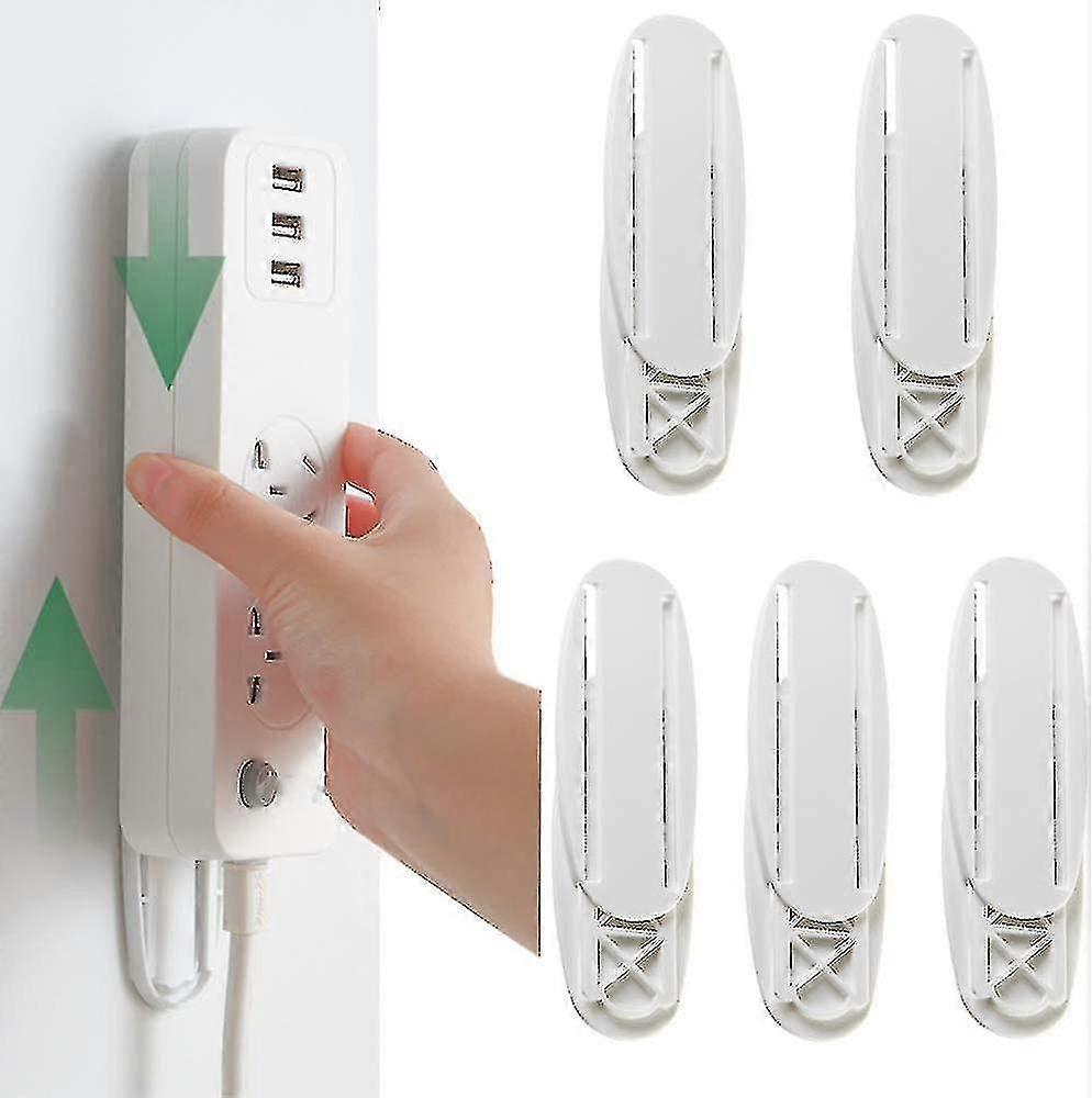 Self Adhesive Power Strip Fixer Wall Mount Power Strip Holder Power Strip Fixing For Organize Wall/desktop, Power Strip/wifi Router And Remote Control