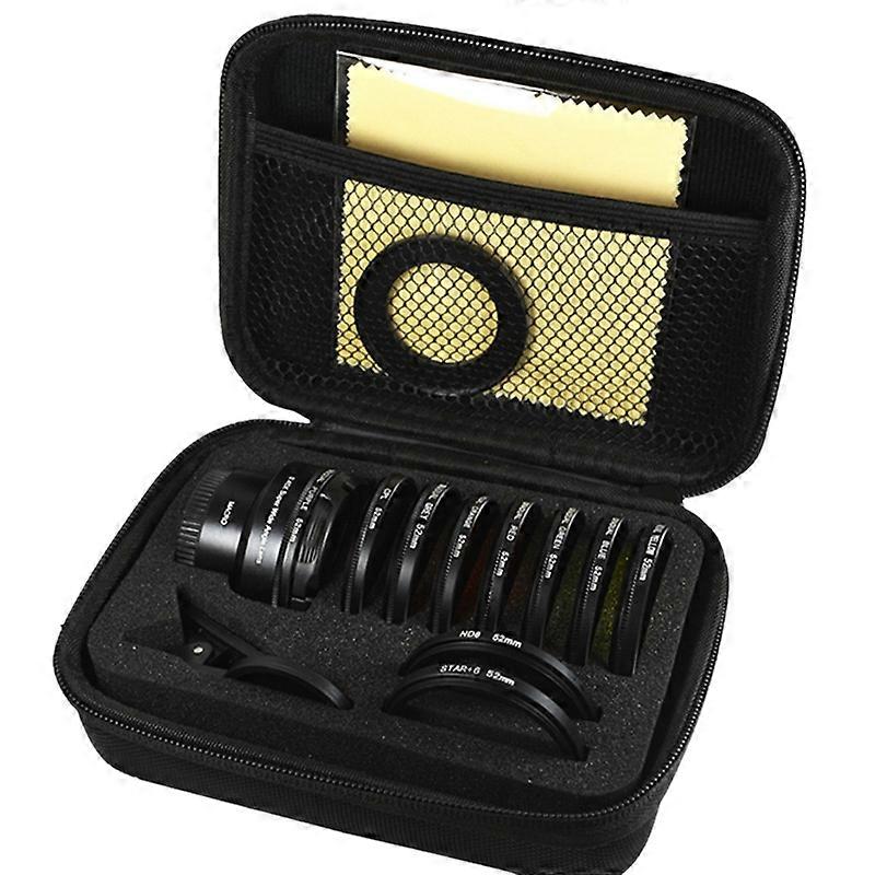 12-in-1-Telefonobjektiv-Set, Anti-Verzerrung, Weitwinkel, Makro, CPL-Polarisation, Lichtreduzierung, Verlaufsfilter, für SLR-Kameras