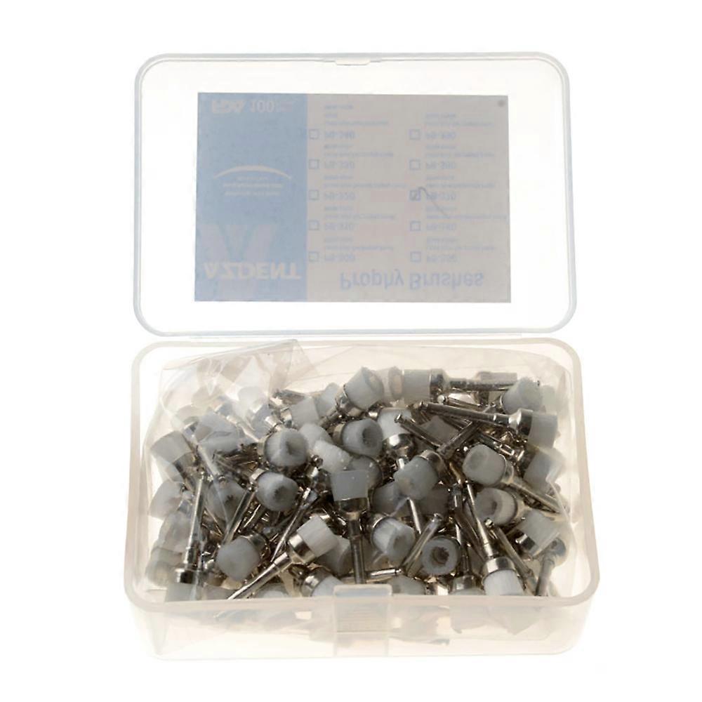 Fsw Azdent 100 Pcs/box Dental Ra Nylon Bowl Polisher Prophy Brushes Colorful Latch Type Polishing Rubber Flat Type Dentist Tools