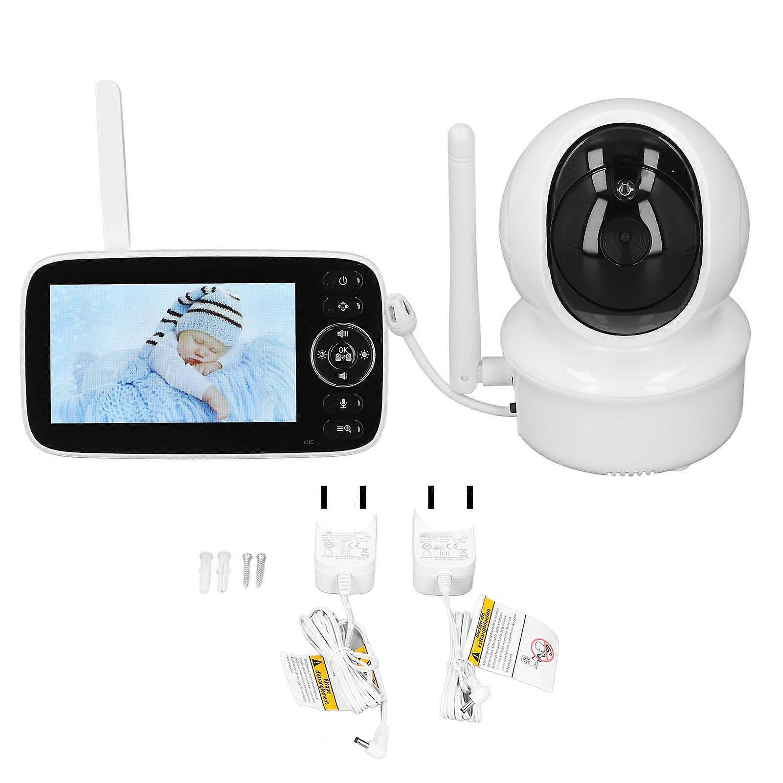 4.3in Baby Monitor Clear Image Wifi Connection Night Vision Function Real Time Audio Automatic Baby Monitor 100240v Eu Plug