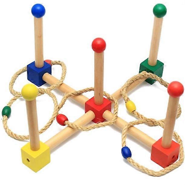 古代スタイルのトスリングゲームセット、子供のための屋外と屋内のスポーツ玩具トスパドックゲーム、運動手と目の調整