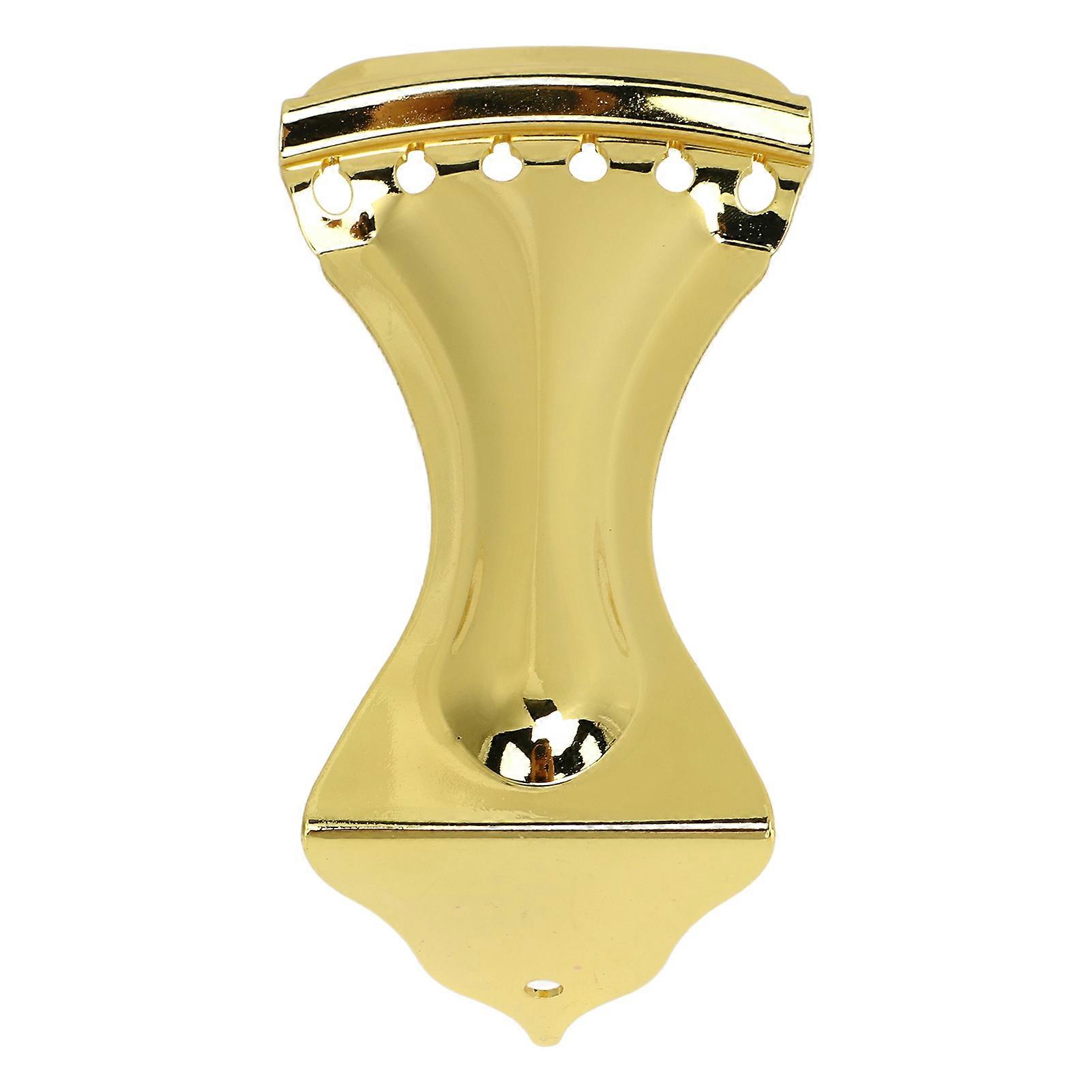 Guitar Tailpiece 6 String Bridge Alloy Easy Tuning Instrument Accessory for Maintenance Gold