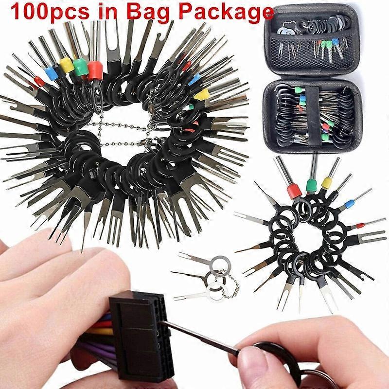 100pcs Puller Tool Motorist Kit Wires Pin Extractor Automotive Stylus Tooling Set Car Terminals Removal
