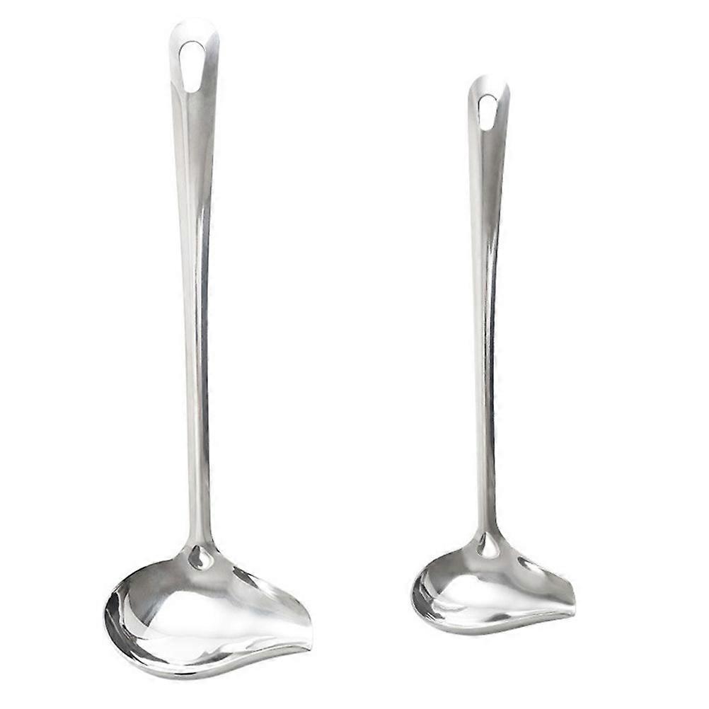 2pcs Restaurant Sauce Spoons Kitchen Scoops Sauce Serving Spoons Culinary Spoons