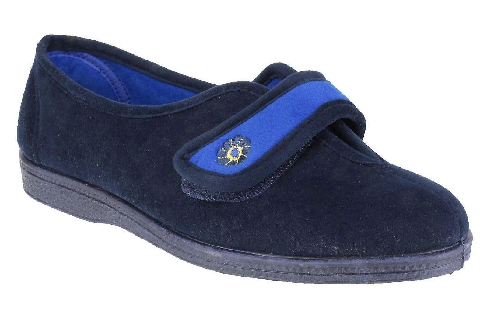 Mirak Andrea Touch Fastening Slipper Navy