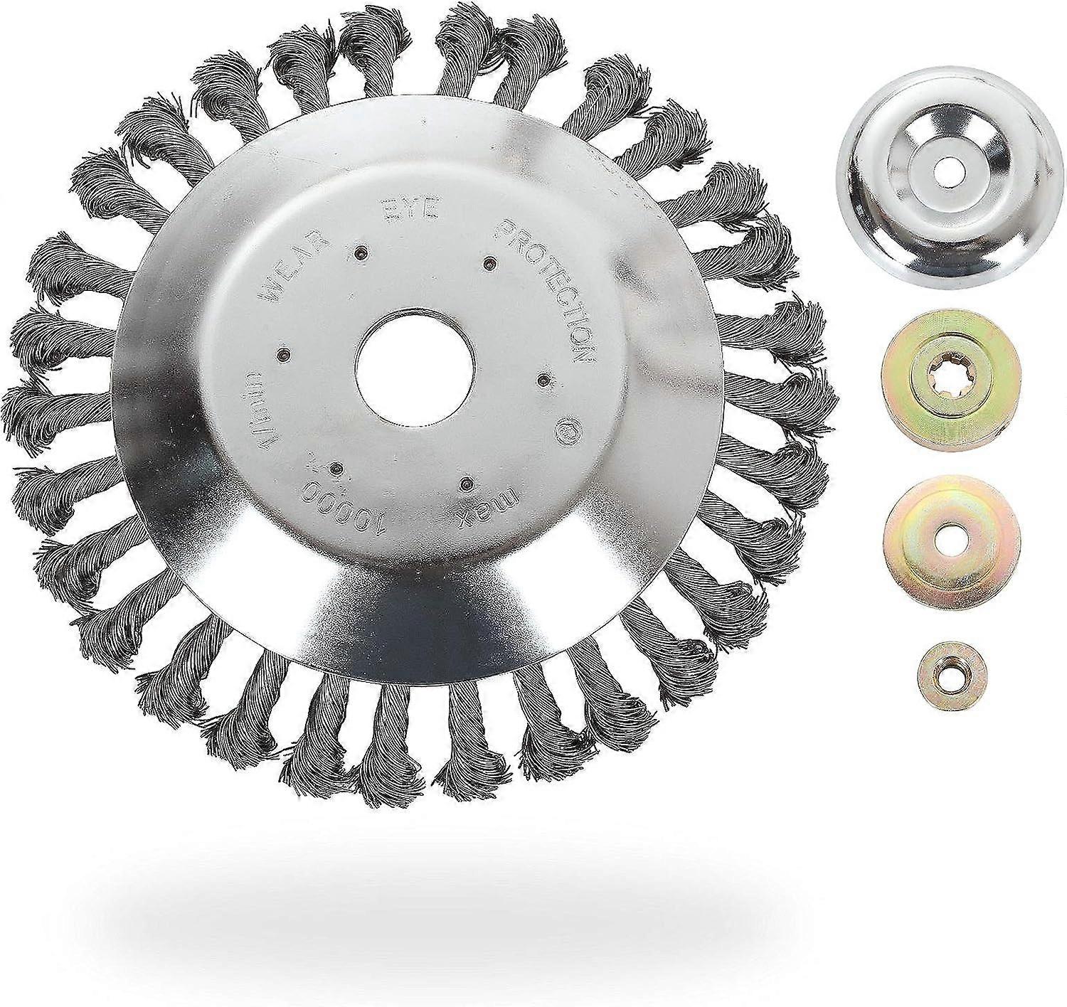 8" knyttet tråd gresstrimmer kutterhode, kjegle ståltrådhjul hage ugress br uxh