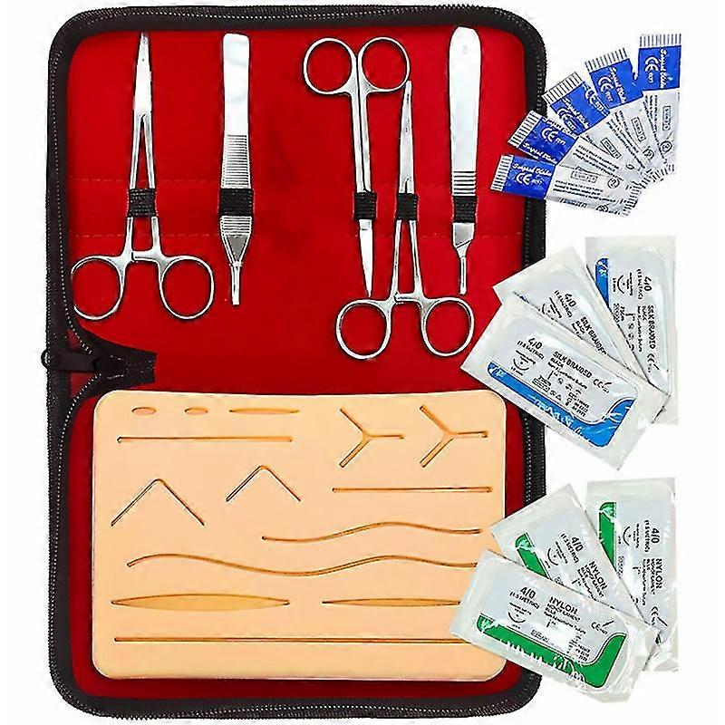 1 Set Of 17pcs Practice Suture Kit Suturing Skill Trainer Suture Training Tools