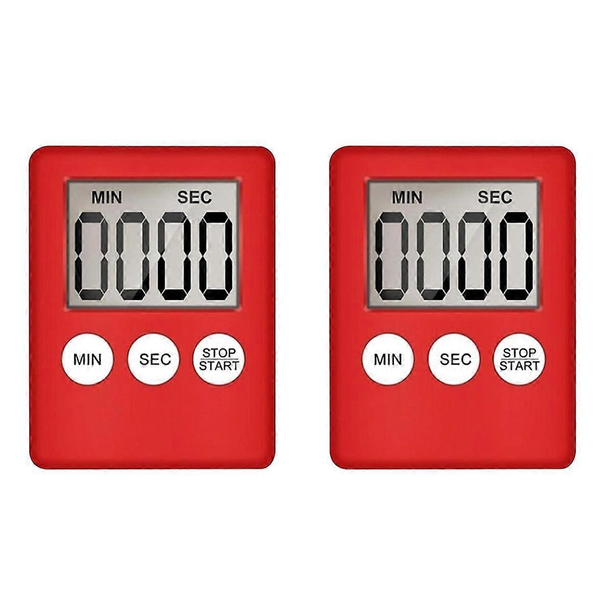 Digital Kitchen Timer, Timer, Egg Timer, Suitable for Work, Sports Timer, Game, Cooking Timer, 2 Pa